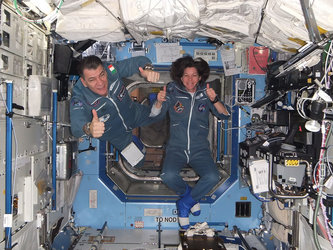Paolo and Cady arrived at the Space Station