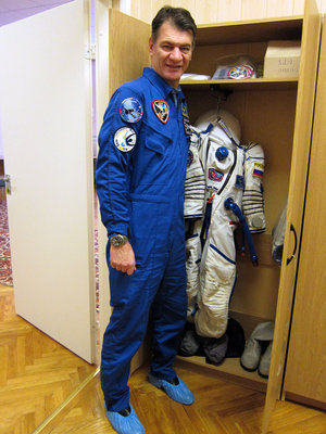 Paolo Nespoli with his Sokol suit