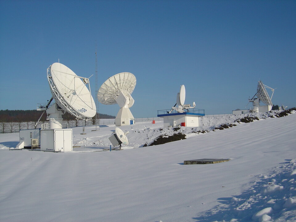 Antennas of the ESA ground station at ESEC