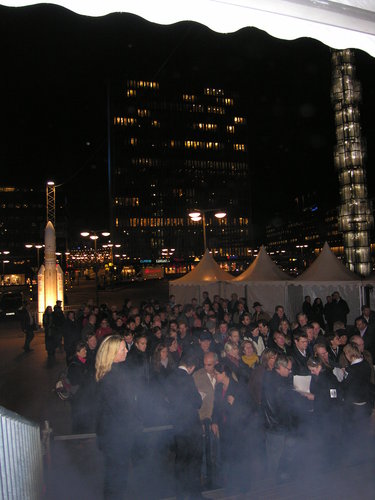 Guests outside the Kulturhuset arriving for the opening ceremony