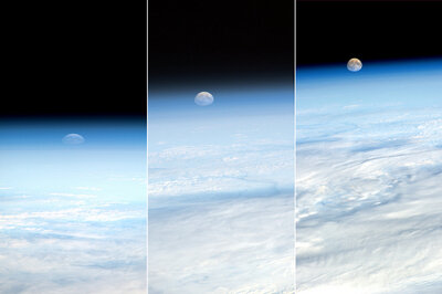 Moonrise seen from Space Station