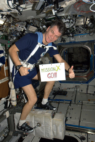 Paolo Nespoli 'tweeted' good luck to Mission X participants
