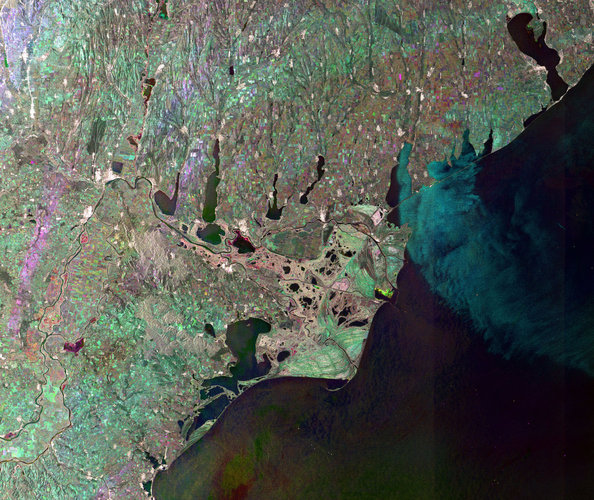 Radar image of the Danube Delta