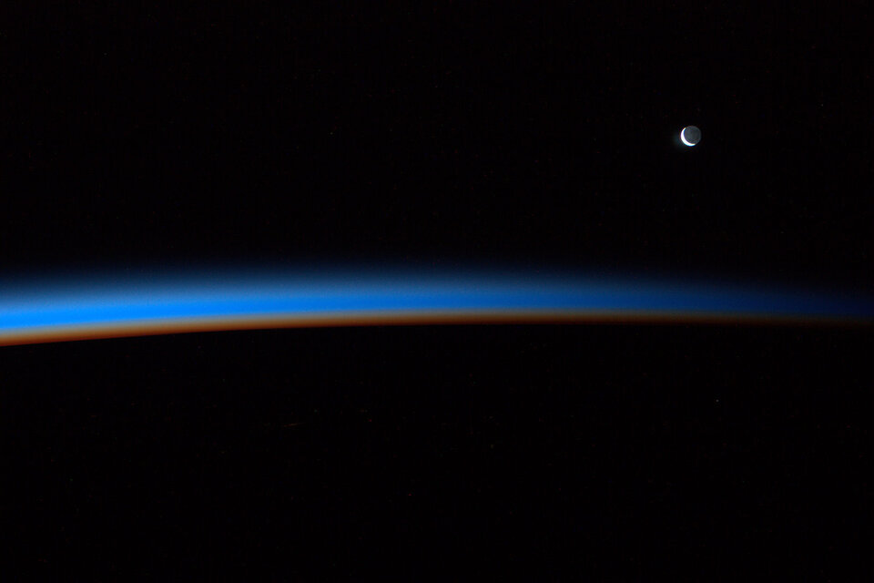 The moon, seen from the ISS