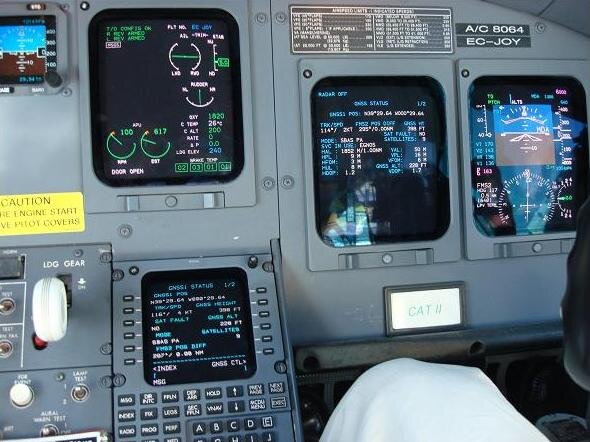 EGNOS-equipped aircraft cockpit