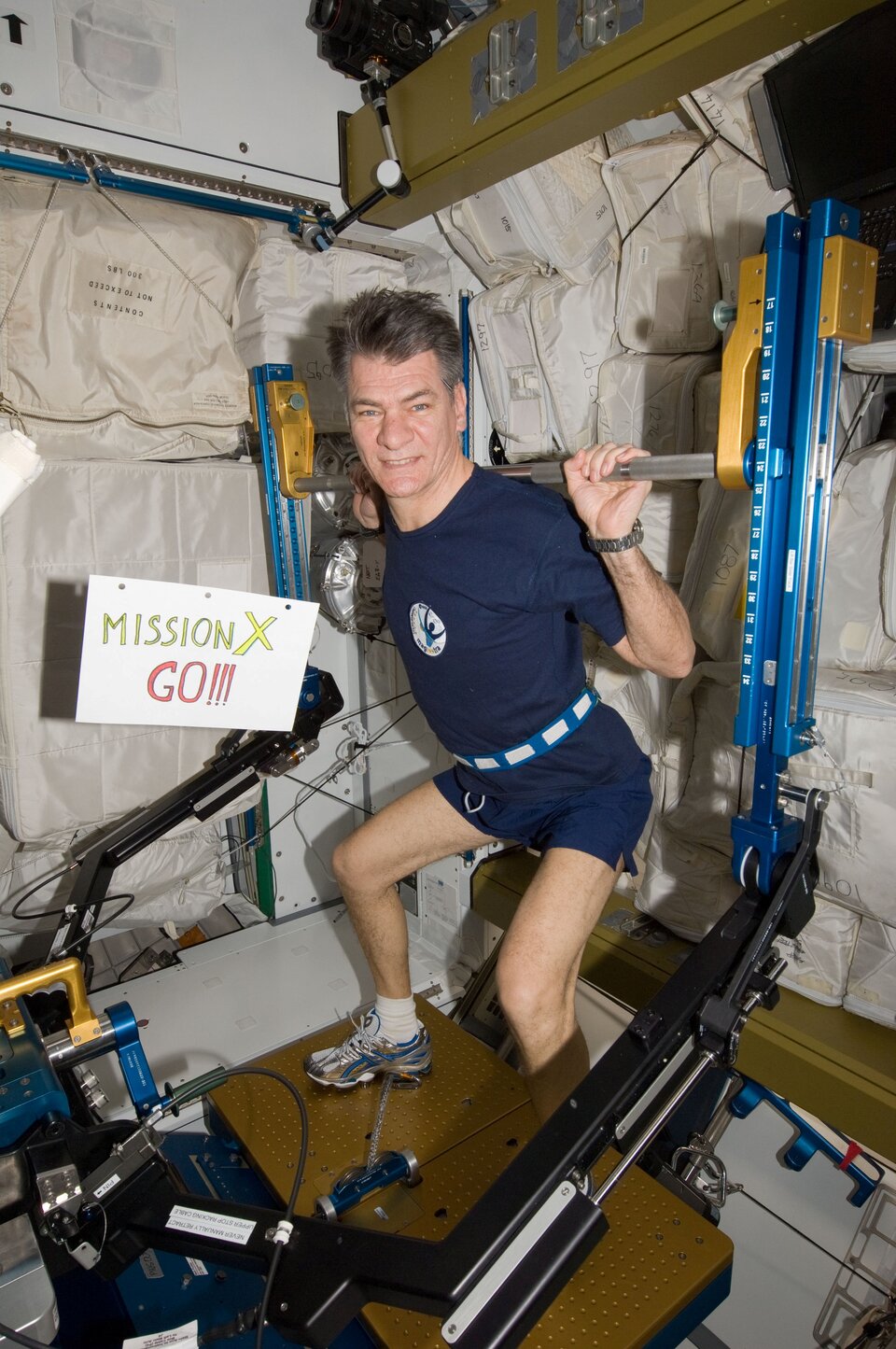 Astronaut Paolo in space