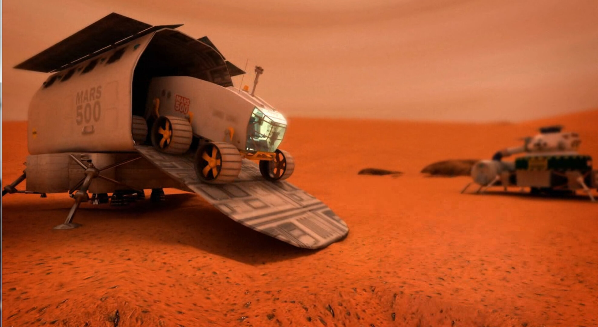 Simulated pressurised rover of Mars500