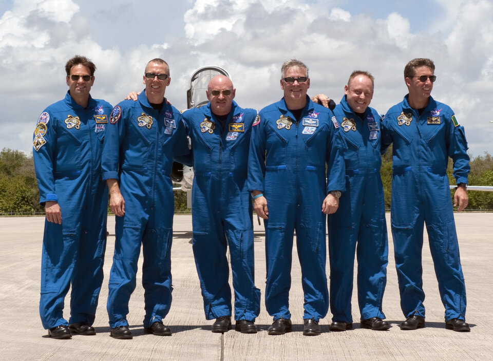 STS-134 crew before launch