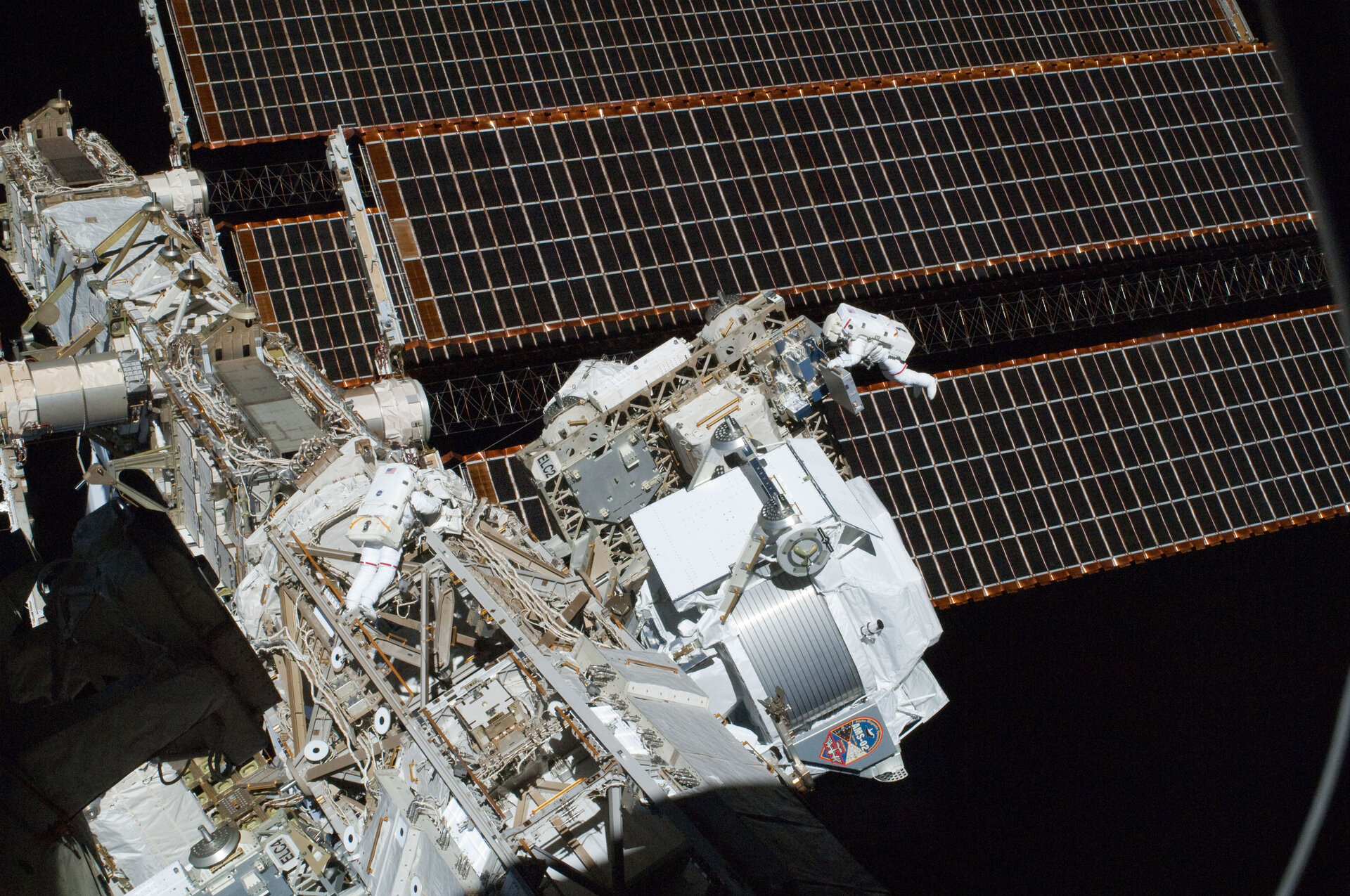 ISS seen from <i>Endeavour</i> before docking