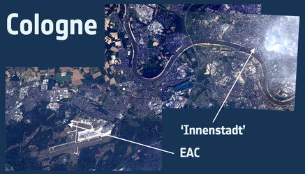Cologne from ISS - combination of photos