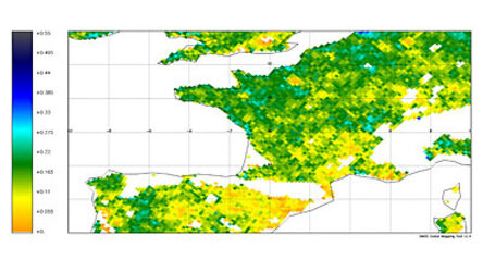 Comparison of soil moisture in 2010 and 2011