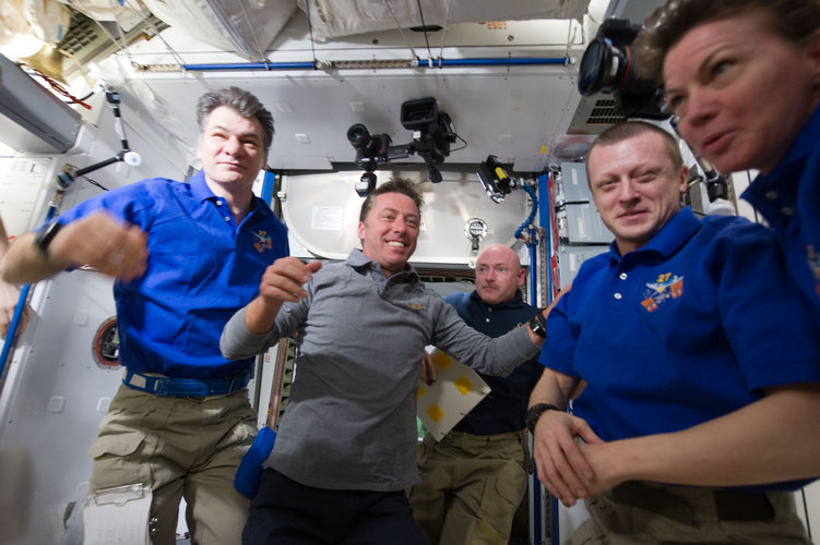 STS-134 and Expedition 27 crew members