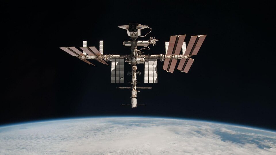 International Space Station taken by Paolo Nespoli on his last return to Earth