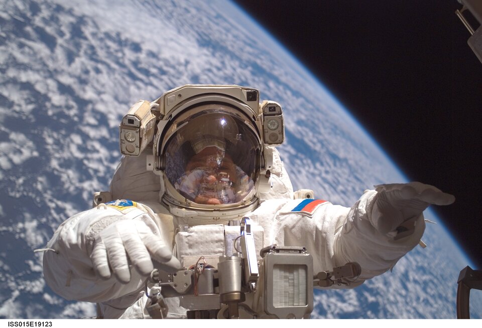 Fyodor during spacewalk