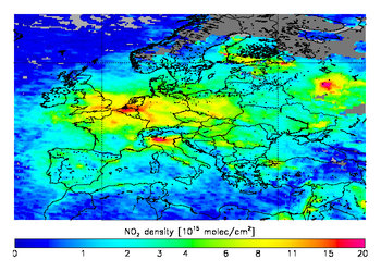 NO2 over Europe monitored by GOME-2