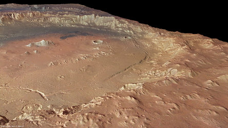 Holden crater in perspective