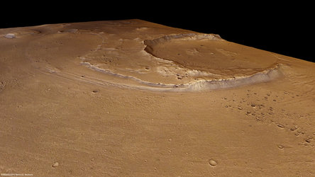 Oraibi crater in perspective