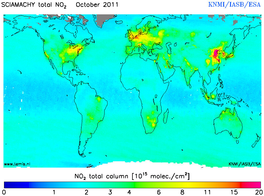Nitrogen dioxide, October 2011