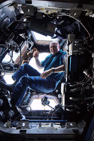 Andre Kuipers in the cupola