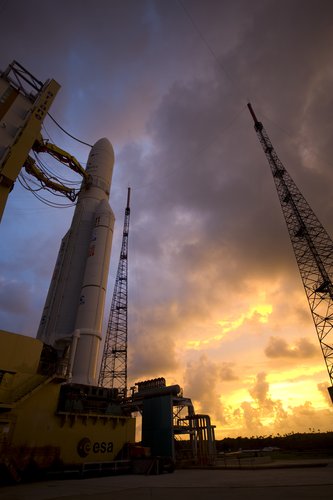 Ariane 5 at sunset