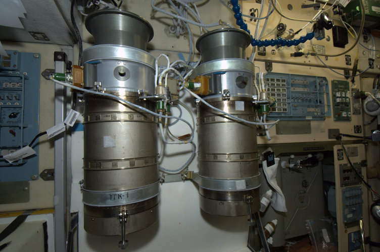 Emergency oxygen tanks, International Space Station