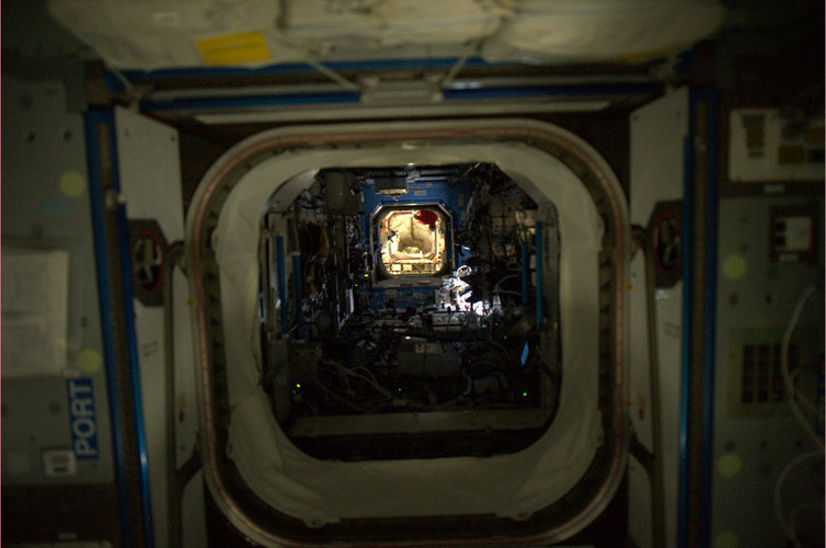 Night time onboard the ISS
