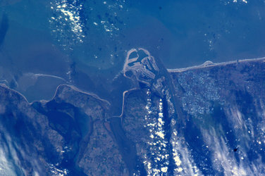 Rotterdam, seen from the ISS