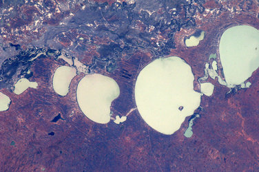 Salt lakes, Australia, as seen from the ISS