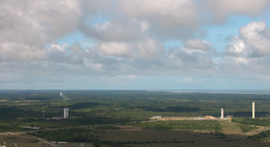 Three launch pads at Europe's Spaceport