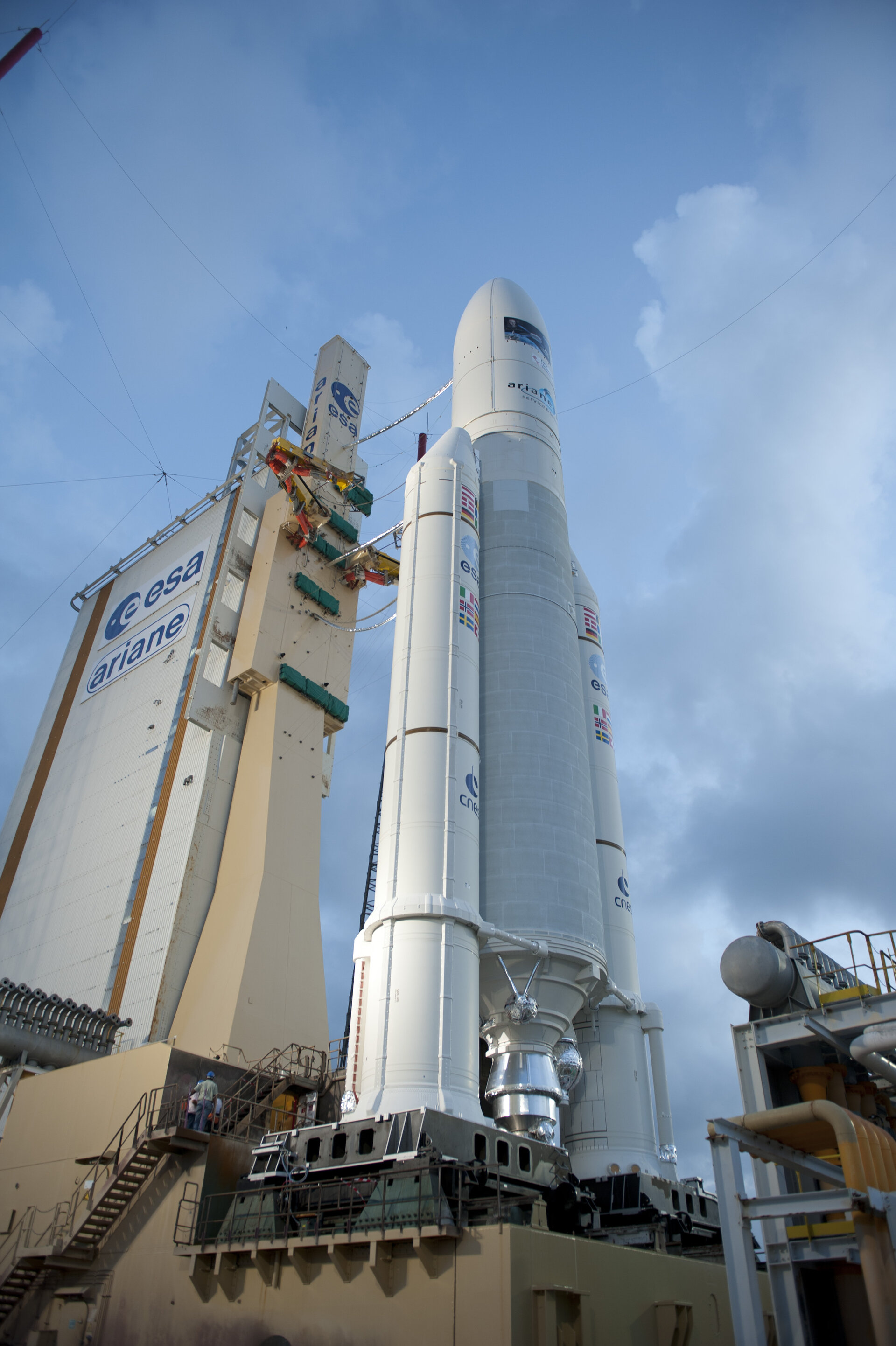 Ariane 5 et l'ATV-3 sur le pas de tir