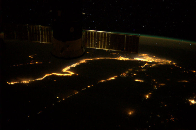 The Nile, as seen from the ISS