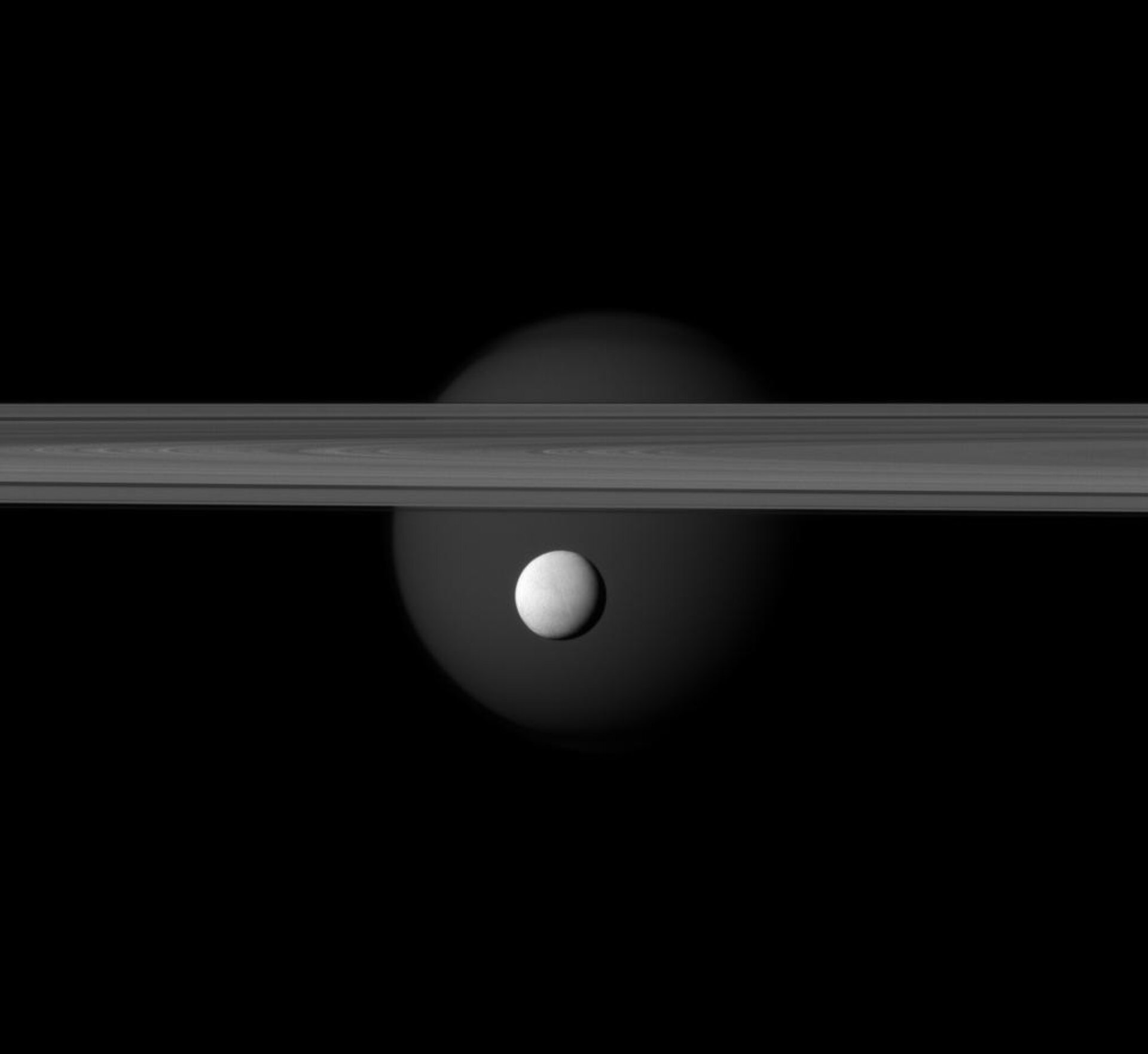 Saturn’s rings, Titan and Enceladus