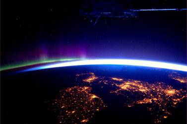 The UK and Ireland at night