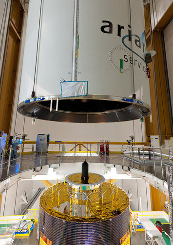 MSG-3 encapsulation in Ariane 5 fairing
