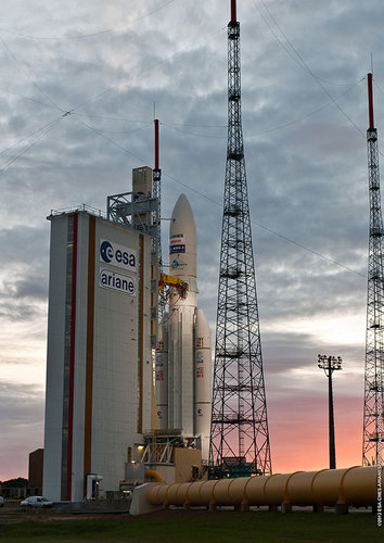 Ariane 5 Flight VA207 on the launchpad