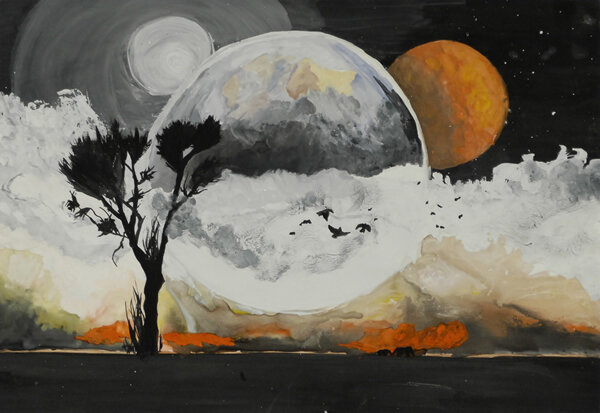 ‘The cradle of Cosmos’, by Anastasia Pronina, finalist in the 2010 Humans in Space Youth Art Competition