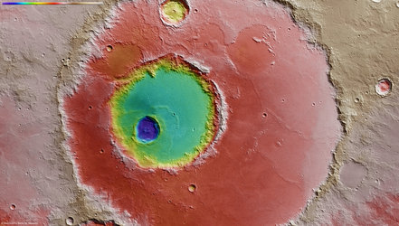 Topographical view of Hadley crater