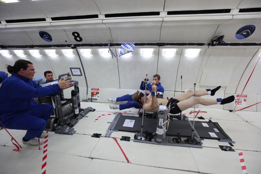Hydronauts2Fly’s experiment in action during microgravity
