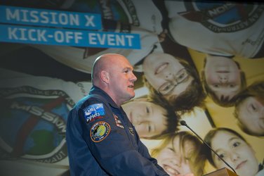 ESA astronaut André Kuipers at Mission-X kick-off event 2013   