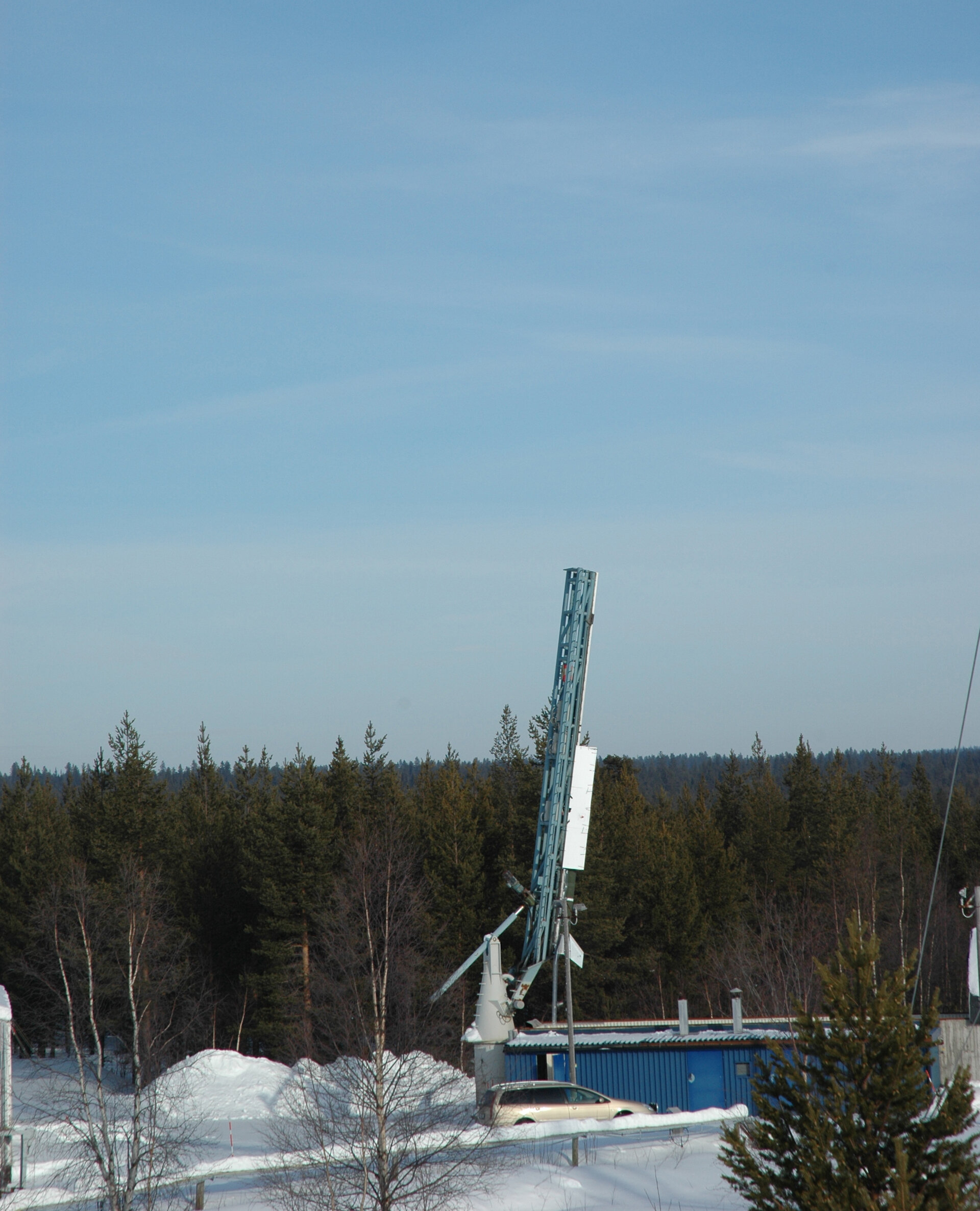 A previous REXUS rocket in launch position