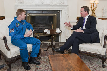 Tim Peake meets Prime Minister David Cameron