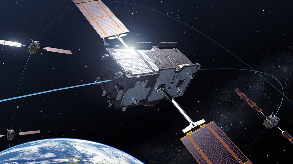 Galileo satellites in space