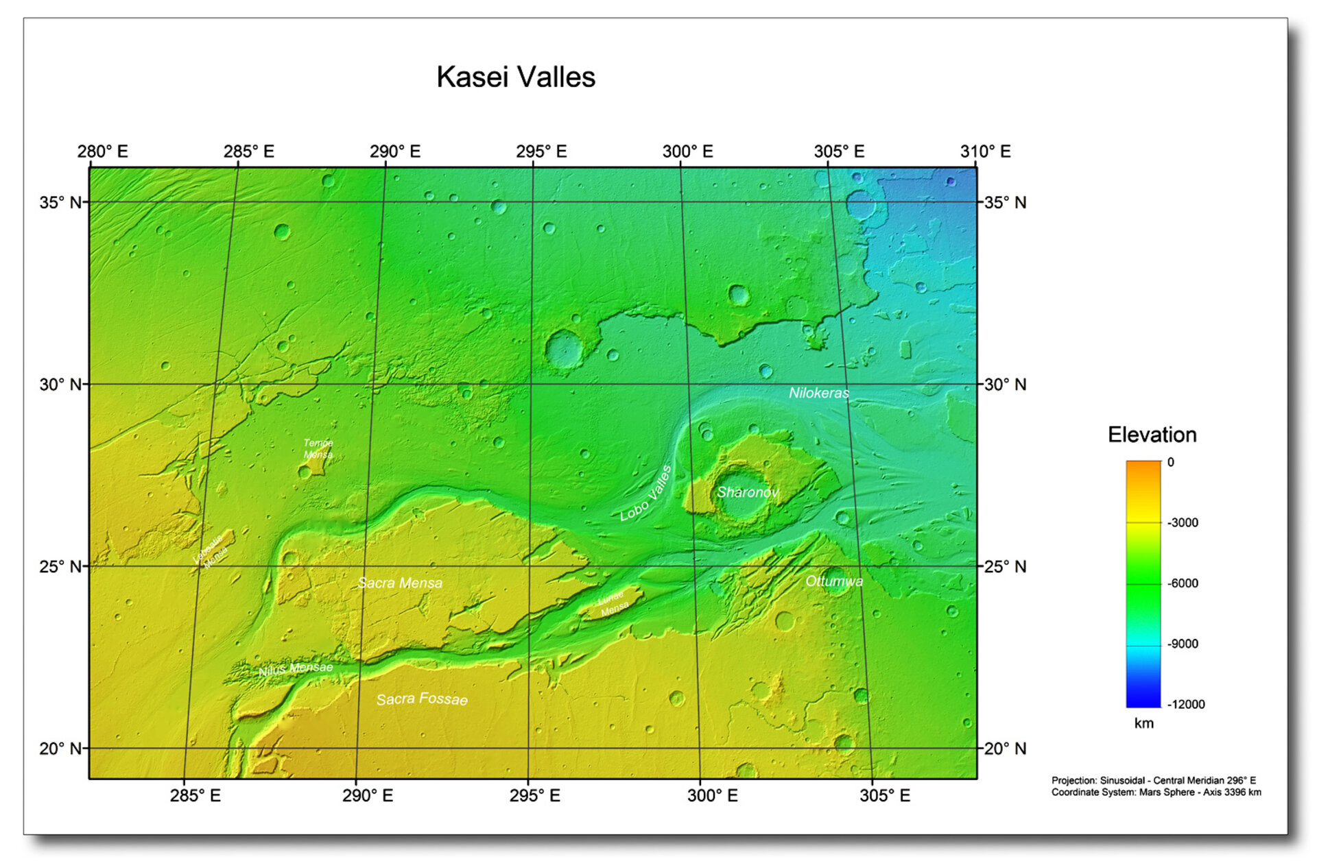  Kasei Valles topography