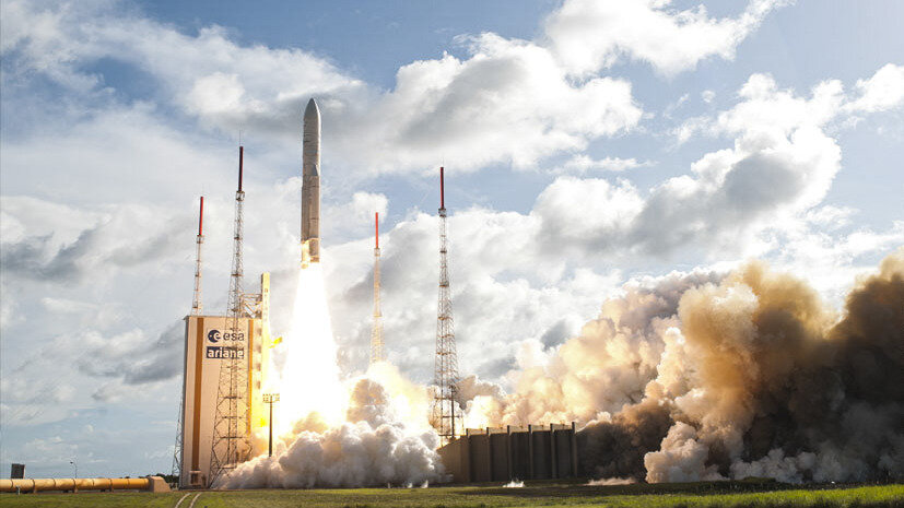 Chemical propulsion in action during an Ariane 5 launch