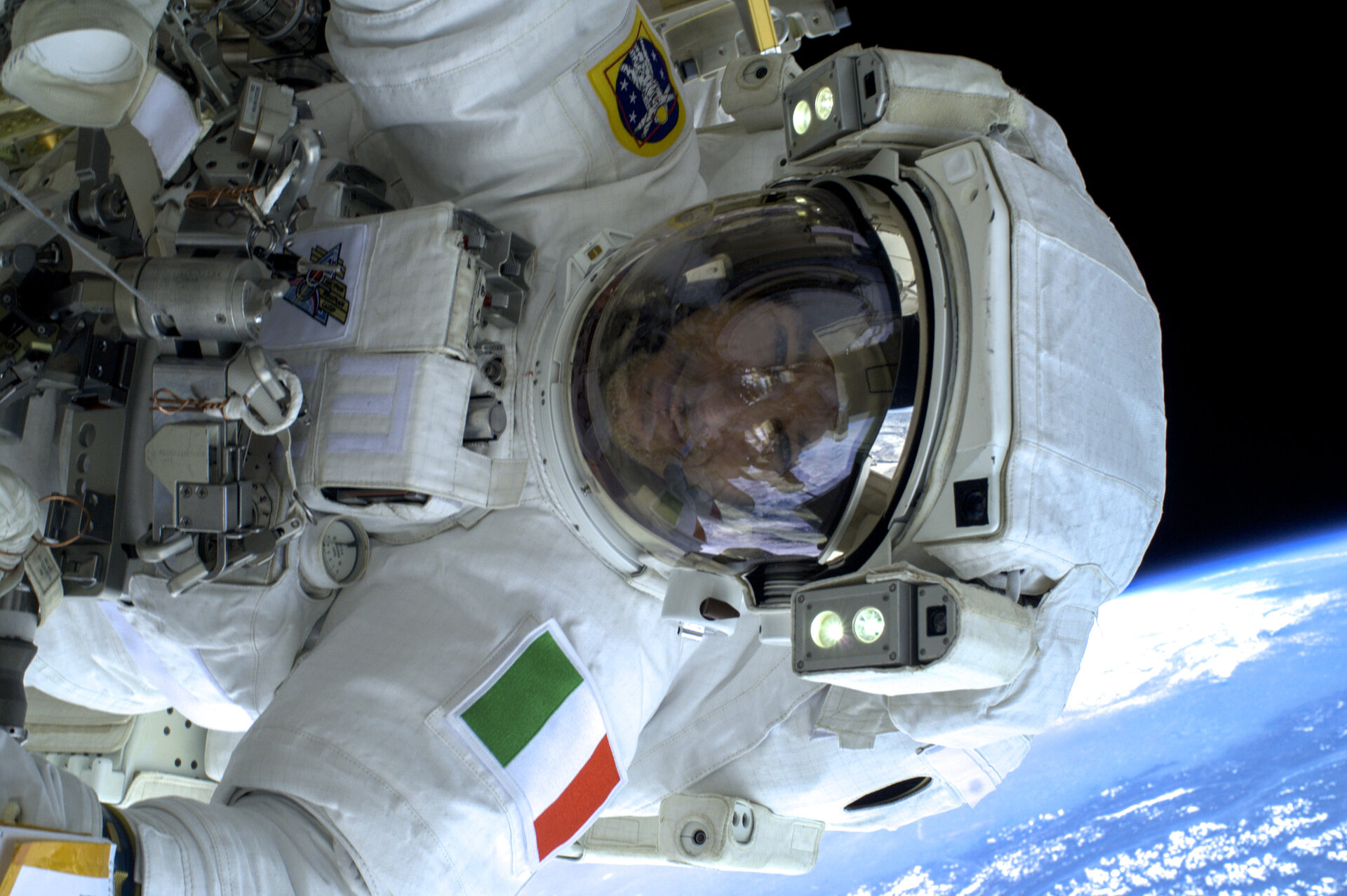 Luca during spacewalk