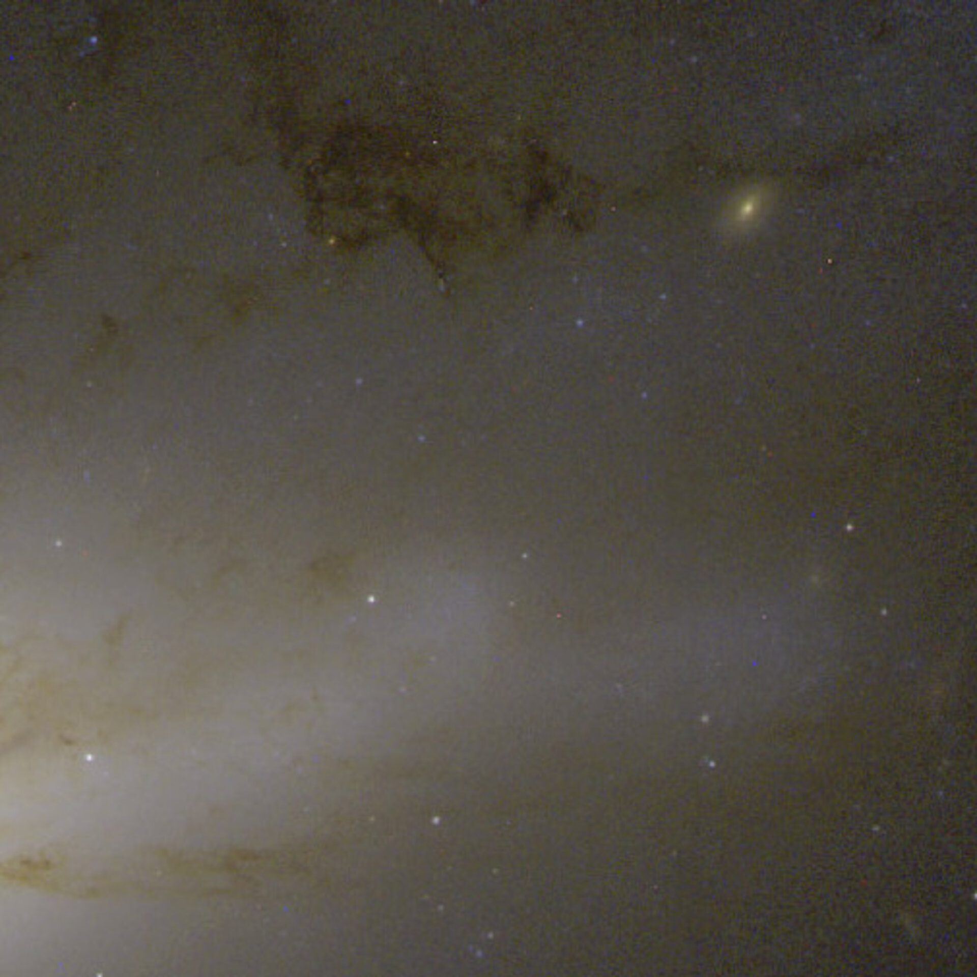 Active galaxy NGC 4438 in the Virgo Cluster, 50 million light-years from Earth