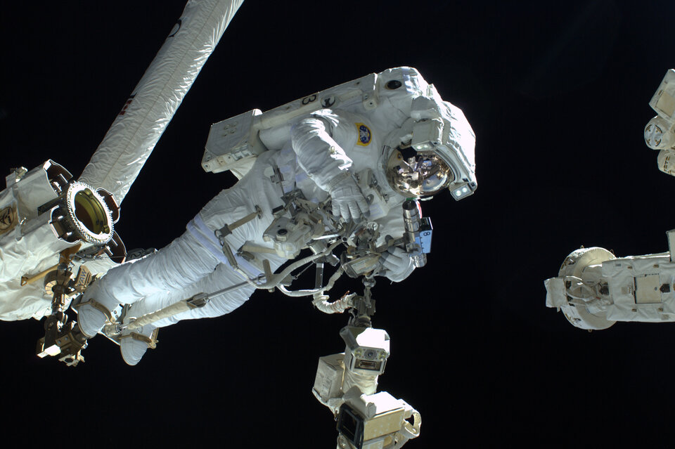 Luca during spacewalk
