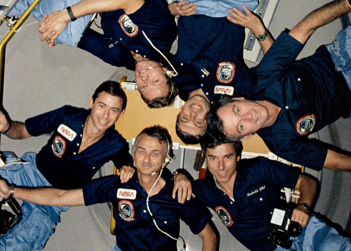 STS-9/Spacelab-1 inflight crew portrait