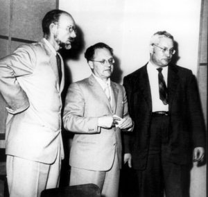 Auger, Amaldi and Kowarski at CERN