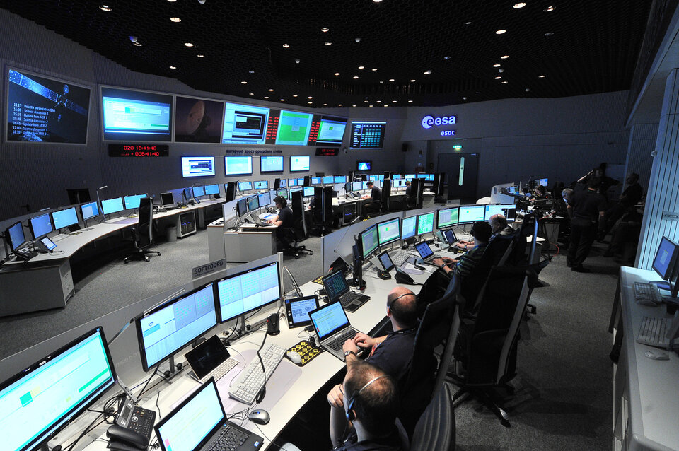 Das Rosetta-Steuerteam am ESOC